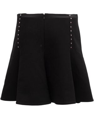 Valentino Garavani Mini Skirt With Details - Black