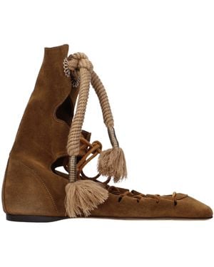 Isabel Marant Leather Ankle Boots - Brown