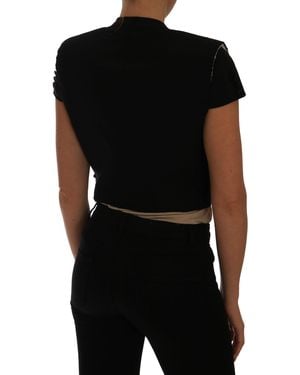 Dolce & Gabbana Chic Cropped Blazer Coat - Black