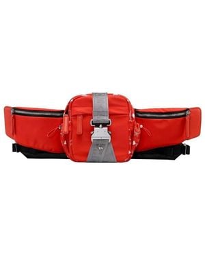 MCM Flame Nylon Jemison Crossbody 2-In-1 Bag - Red