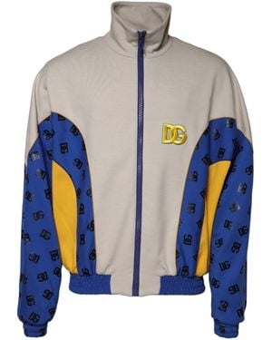 Dolce & Gabbana Colorblocked Zipup Jacket - Blue