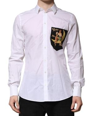 Dolce & Gabbana Martini Long Sleeves Formal Shirt - White
