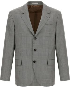 Brunello Cucinelli Virgin Wool Blazer - Gray