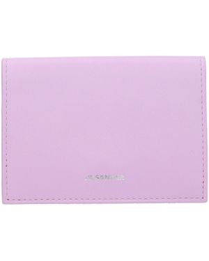 Jil Sander Leather Cardholder - Purple