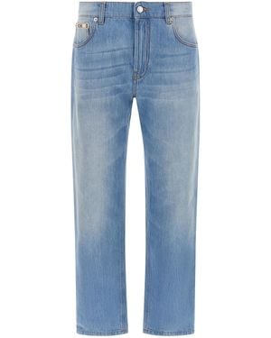 Moschino Cotton Straight-Leg Jeans - Blue