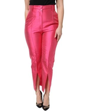 Dolce & Gabbana Highwaist Sideslit Trousers - Pink