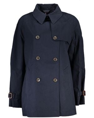 Tommy Hilfiger Cotton Trench Coat - Blue