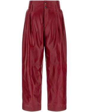 Alberta Ferretti High Waist Pants - Red