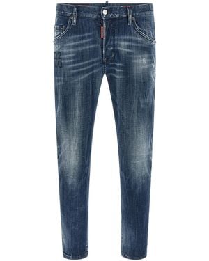 DSquared² Cotton Relaxed Fit Jeans - Blue