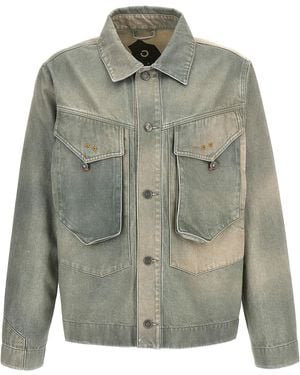 Objects IV Life Traditional Denim Jacket Cotton Down Jacket, Parka, Casual - Gray