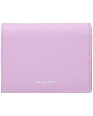 Jil Sander Leather Wallet - Purple