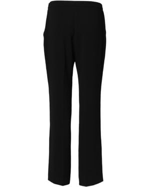 Aspesi High Waist Zip Straight Chino Trouser Pants - Black