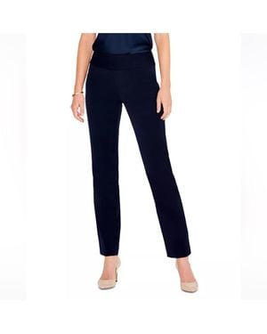 NIC+ZOE Nic + Zoe Work It Straight Leg Pants - Blue