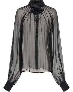 Dolce & Gabbana Silk Blouse - Black