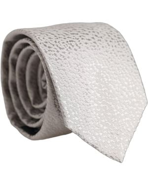 Dolce & Gabbana 100% Silk Textured Adjustable 'Sd Neckmen's Tie - Gray
