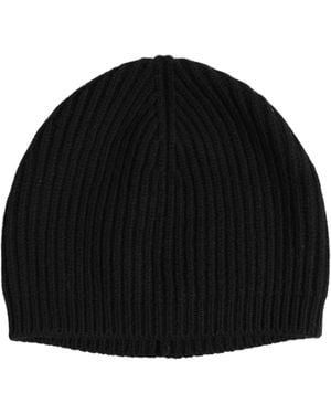 Dolce & Gabbana Wool Knitted Winter Beanie Capello Hat - Black