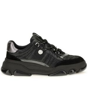 Pinko Calf Leather Bos Taurus Chunky Sneakers - Black