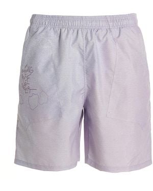 Objects IV Life Printed Beach Shorts Polyethylene Beachwear - Purple