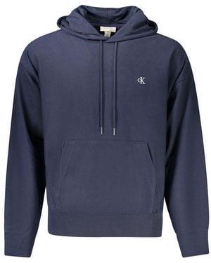 Calvin Klein Cotton Hoodie - Blue