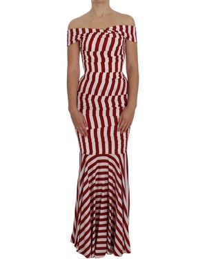 Dolce & Gabbana Silk Stretch Dress - Red