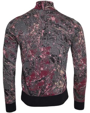 Dolce & Gabbana Graphic Turtle Neck Jumper - Blue