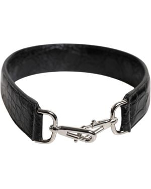 Dolce & Gabbana Alligator Leather Bag Shoulder Strap - Black