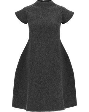 Jil Sander Virgin Wool Midi Dress - Black