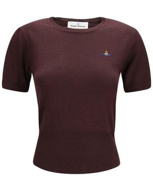 Vivienne Westwood Wool Oves Aries T-Shirt - Purple