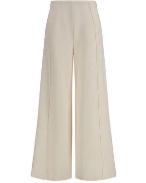Max Mara Pure Polyamide Flared Pants - Natural