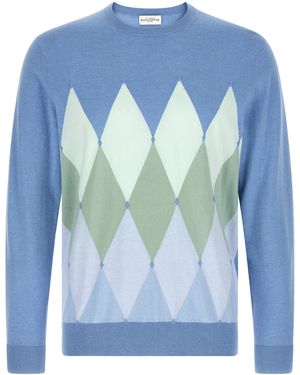 Ballantyne Cotton Cardigan - Blue