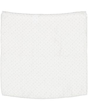 Brunello Cucinelli Silk And Linen Pocket Handkerchief - White