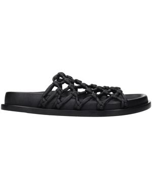 Jil Sander Slippers And Heels Skinned - Black