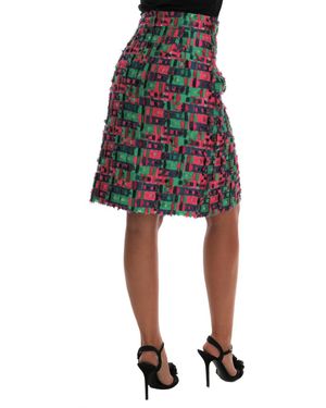 Dolce & Gabbana Jacquard Pencil Skirt - Black