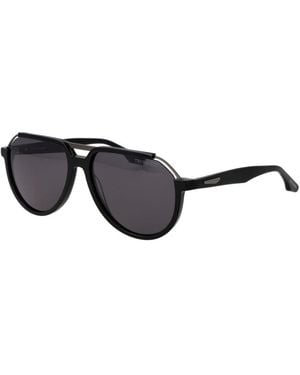 Trussardi Acetate & Stainless Steel Sunglasses - Black