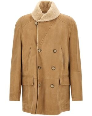 Brunello Cucinelli Caban Shearling Curly - Natural