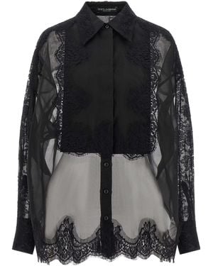 Dolce & Gabbana Silk Blouse - Black