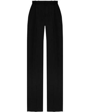 Saint Laurent Grain De Poudre Wool Pants - Black