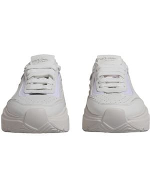 Dolce & Gabbana Daymaster Low Top Trainers Shoes Calf Leather Nylon Acrylic - Grey