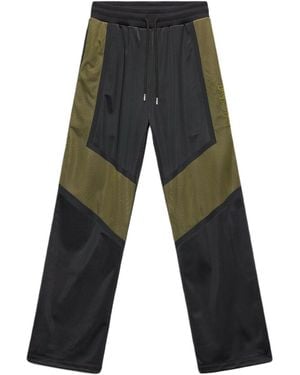 MCM Straight Sweatpants With Olive Green Mesh Mhp9ada87bk (regular; M) - Gray
