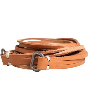 Ermanno Scervino Leather Tone Buckle Waist Belt - Orange