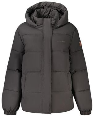 Guess Polyester Jacket With Removable Hood - Gray