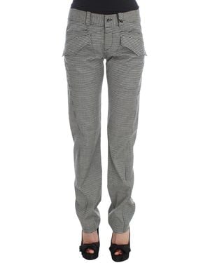 Ermanno Scervino Checkered Cotton Casual Pants - Gray
