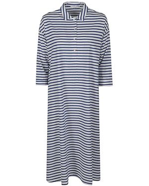 C-ZERO SHIRT Cotton Polo Dress - Blue