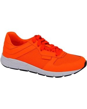 Gucci Running Leather Lace Up Sneakers - Orange
