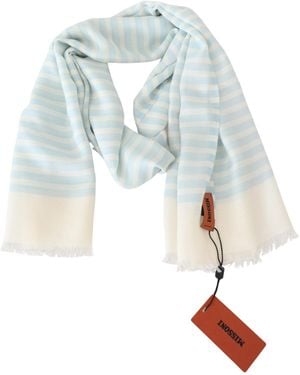 Missoni Lined Cashmere Wrap Scarf - Blue
