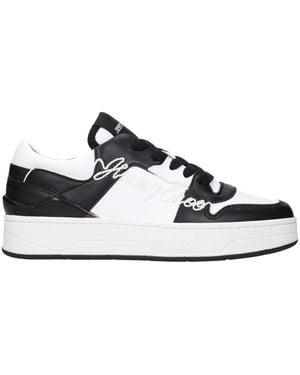 Jimmy Choo Leather Low Top Sneakers - Black