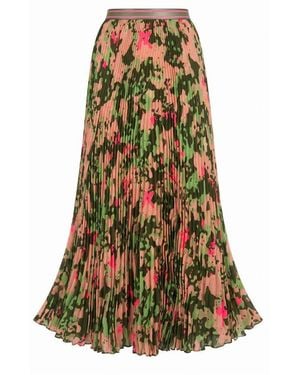 MR & MRS Pink Polyester Skirt - Green