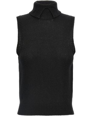 Prada Cashmere Sleeveless Jacket - Black
