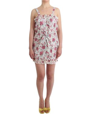 Ermanno Scervino Beachwear Floral Beach Mini Dress Short - Red