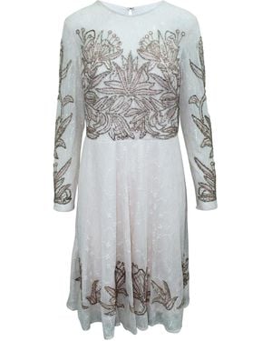 Aidan Mattox Silk Cocktail Dress - Gray
